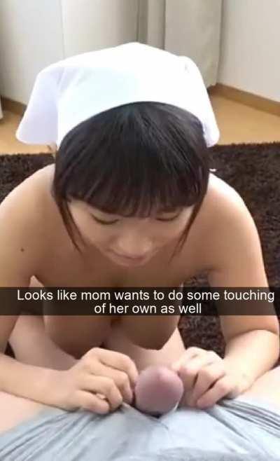 Mom giving me the gift she promised if I got an A on my math test