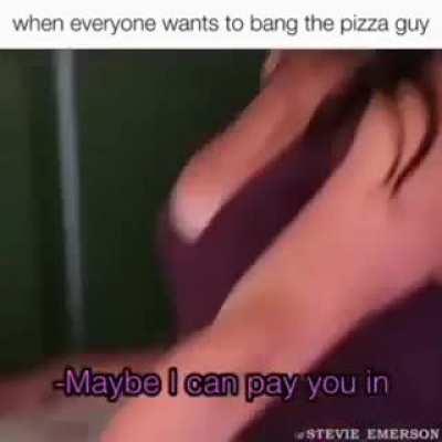 A sad life of this pizza guy