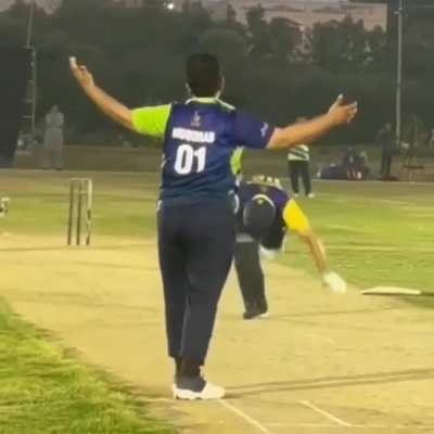 Crawling between the wickets