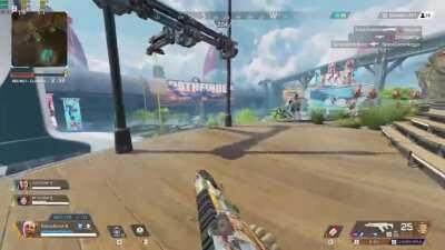 Gibby threw Bangalore off Hell in a Cell, and plummeted 16ft through an announcer's table