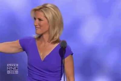 “Conservative” Laura Ingram momentarily forgets which political rally she was attending.