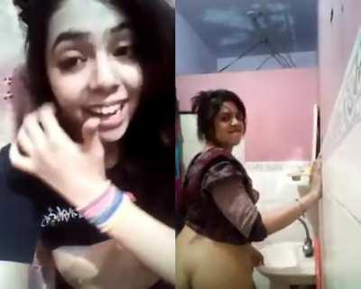 Very Naughty n Horny Bangladeshi Girl Revealing her B00Bs and thick Ass | 2vids