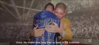 Vince McMahon congratulates Dominik Mysterio after his WWE debut [WWE: The Day of]