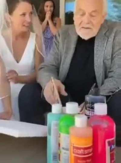 A daughter uses her father's love of painting to get past his Alzheimer's on her wedding day