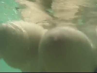 Hitomi Tanaka in the ocean