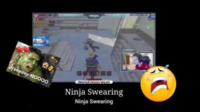 Ninja swearing but it's a Spanish shitpost