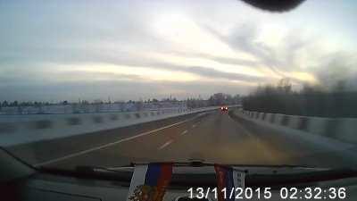 Head-on crash on M-54, Russia, 14.11.2015