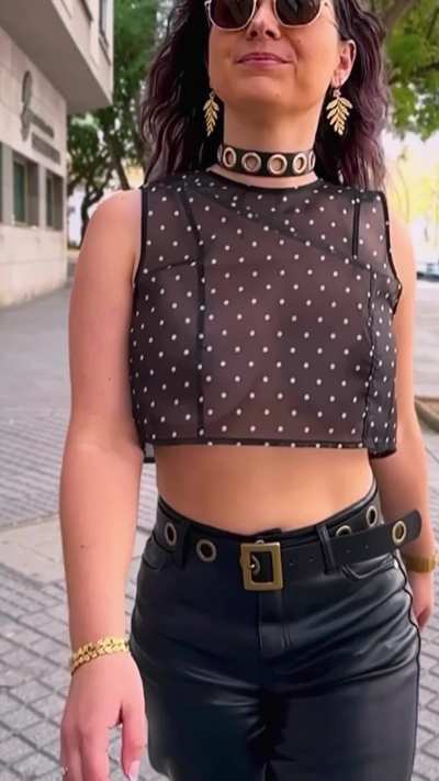 Teasing the guys as I walk the city streets