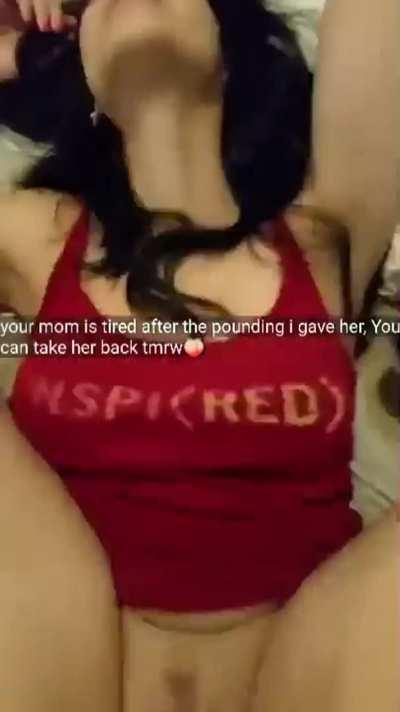 The bully told me that he matched with my mom on 'Tinder'. I thought for sure he's just messing unless he send me this on Snap