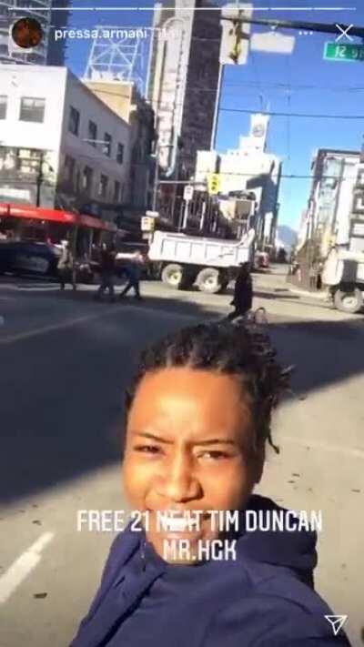 Pressa post video of him and 21 Neat. 😶