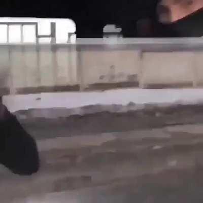 Cutting off the police on the street and walking up to their vehicle WCGW