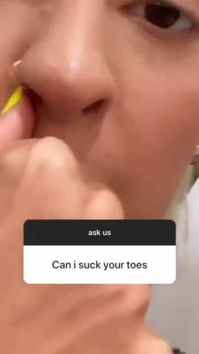 More Onlyfans Tease from IG Story (I say tease because she could easily have ignored the question)