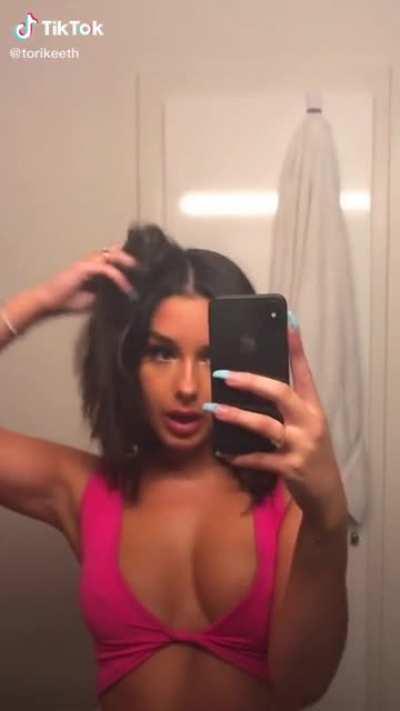 Hint of areola from deleted tiktok