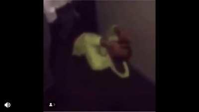 Guy beats his girlfriend for joking around, dad gets revenge