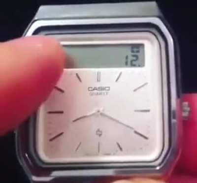 1980s casio watch with touch sensitive calci