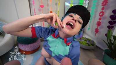 Jewelz Blu - Officer Jenny Swallowing Cum