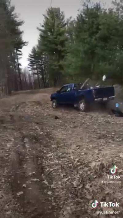 Tik tok is not off limits to idiot in cars.