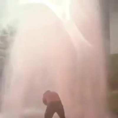 The hydrant was severed. There was a lot of pressure in those, and Guy knew how to stop it before it swamped everything.