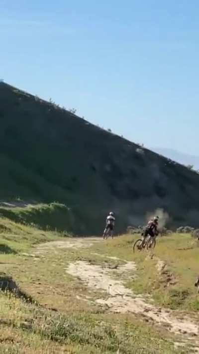 Charging towards a bull with your bike. (Bull was fine)