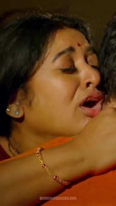 MILF Sana aunty feeling horny and kissing an young guy