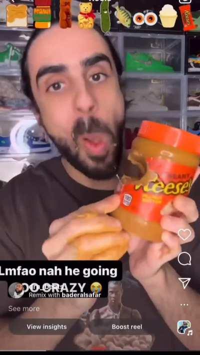 Oversized peanut butter sandwich 