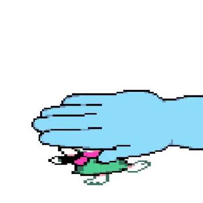 I fixed my ralsei petting gif, the hand is now facing the fluffy boy correctly.