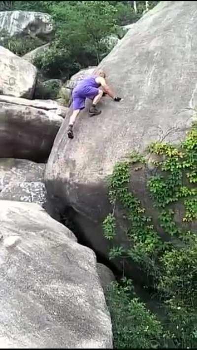 Climbing rocks