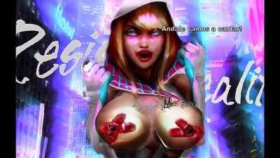 Ah man! Lillith with Beethoven too big 1.4GB how is the video so BIG? Anyway here is Spider-Gwen instead (all characters 18+) enjoy