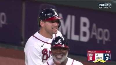 [Highlight] [Highlight] Austin Riley's infield hit makes it 2-0 Braves.