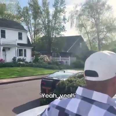 Fat Karen neighbor yells n word