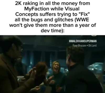 The devs going through Crunch every year because WWE demands a yearly release is why we never see much improvement from these games