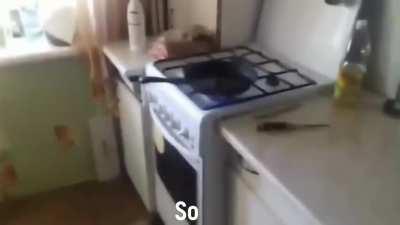 WCGW if I add some water to boiled oil.