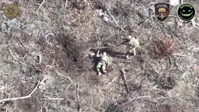A Russian soldier finishes off his wounded comrade-in-arms with shots to the head in the Bakhmut direction