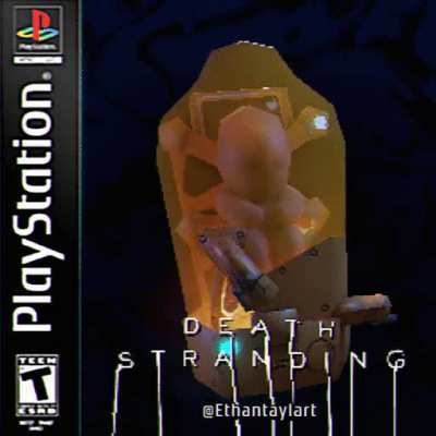 I made an animated Death Stranding PS1 Cover. Here's a GIF!