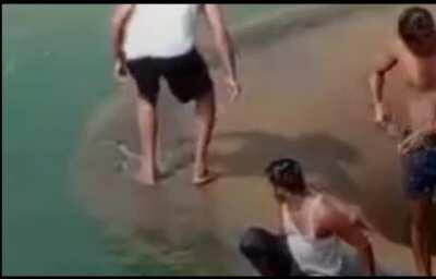 WCGW flipping off a friend