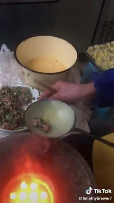 The way these egg dumplings are made