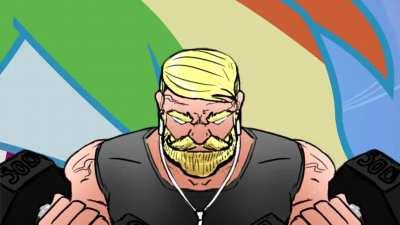 What do you think he's listening to?