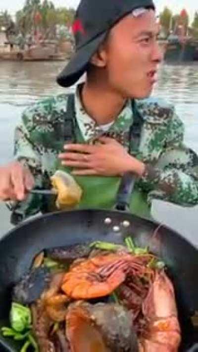 A little wasabi with your seafood