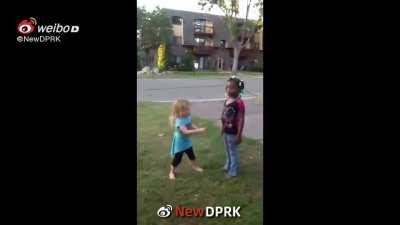 Black Woman asking Her Daughters to bully a innocent White Little Girl