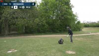 Disc golfer hits cameraman