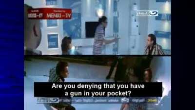 Egyptian actor is on a prank TV show and is told that his interviewer is Israeli