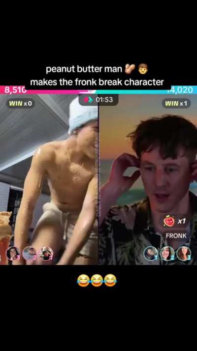 Peanut Butter Man makes The Fronk break character