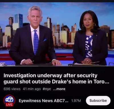 A News Reporter slipped Drake Career Role as “Raper” instead of Rapper 