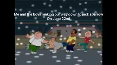 We gonna be vibin with jack sparrow on June 22nd 2021