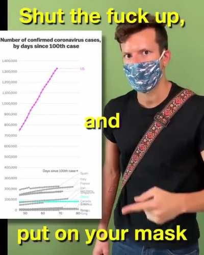 Dear Covidiots: shut the fuck up and put on your mask.