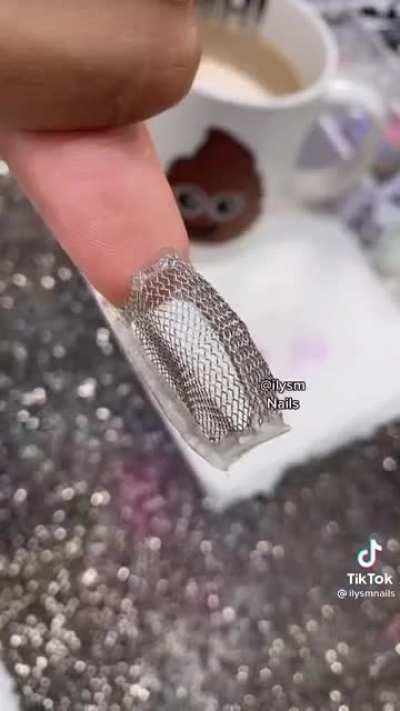 Tea strainer fake nails…