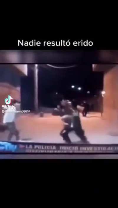 Bro pushes riot cop gets fumbled instantly 