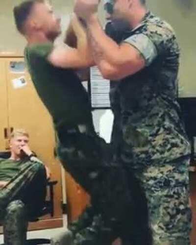 Helping new guy in the unit