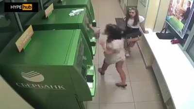 Russian girl vs ATM