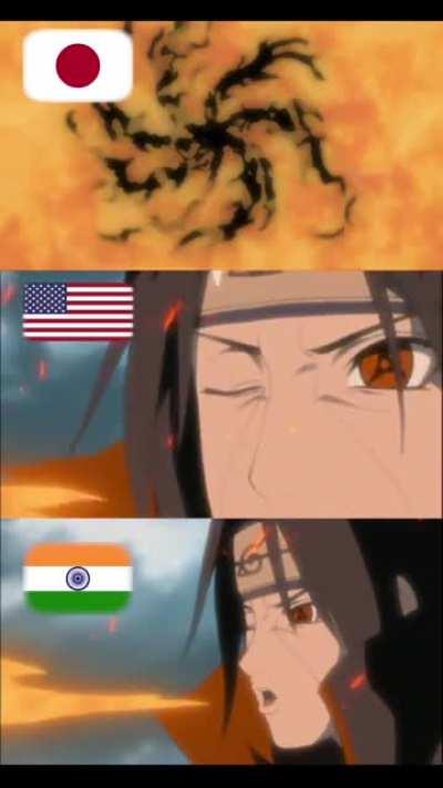 Itachi’s “Amaterasu” Indian dub 😂
